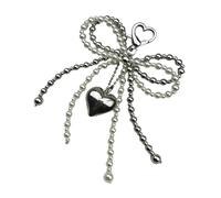 QINZITAO Élégant étui de téléphone avec perles et nœud pour femme - Décoration pour ajouter un charme unique aux sacs et vêtements pour femme