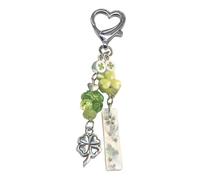 QINZITAO Élégant pendentif trèfle vert pour téléphone portable pendentif sac décoration accessoire en résine pour un usage quotidien