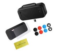 QINZITAO Étui de protection pour console de jeu portable avec poignées pour les pouces, protecteur d'écran, compartiments de rangement pour 2