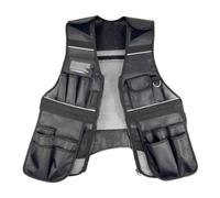 QINZITAO Gilet multifonction en maille de nylon respirant disponible tout au long de l'année, équipement de construction ergonomique