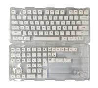 QINZITAO Lot de 120 touches blanches minimalistes pour clavier mécanique anglais, japonais, russe, coréen