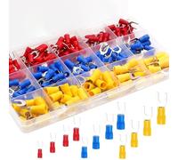 QINZITAO Lot de 200 cosses de fil isolées à froid - Connecteurs électriques en PVC isolés pour la maison et la voiture