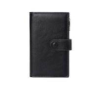 QINZITAO Portefeuille pour femme en cuir bloquant les RFID avec pochette à trois volets, porte-cartes de crédit, portefeuille de voyage pour femme avec porte-stylo