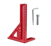 QINZITAO Rapporteur carré 3D pour le travail du bois - Règle de mesure d'angle multiple avec broche et clé - Outil de mesure triangulaire