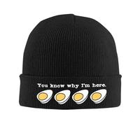 QIOEURYU Bonnets tricotés rétro Hommes Femmes dîner de Thanksgiving Vous Savez Pourquoi Je suis là œufs Mimosa coiffets Thermiques Bonnets Bonnets Casquettes Cadeaux de Festival.
