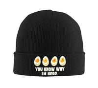 QIOEURYU Chapeaux tricotés rétro Hommes Femmes œufs Mimosa Vous Savez Pourquoi Je suis Ici Thanksgivings Automne Kpop Bonnets Chauds Bonnets Casquettes Cadeaux de Festival.