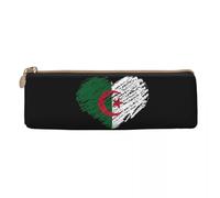 QIOEURYU Étuis à crayons gribouiller j’aime l’Algérie drapeau porte-stylo rangement papeterie fournitures grande capacité boîte à stylos sac à crayons pour les cadeaux de vacances étudiants durable