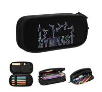 QIOEURYU Étuis à crayons Gymnaste - Holographique Grande Capacité Stylo Sacs Boîte à Stylos Pochette À Crayons Pour Garçons Filles Étudiants Papeterie École Vacances Cadeaux