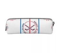 QIOEURYU Étuis à crayons Hockey Is Life Rink Grande Capacité Sacs à stylos Boîte à stylos Pour Garçons Filles Étudiants Papeterie Pochette à crayons Sac à cosmétiques Cadeaux de vacances