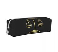 QIOEURYU Étuis à crayons Or Échelles De Justice Droit Avocat Juridique Partie Stylo Sacs Boîte À Stylo Pour Garçons Fille Étudiant Pochette À Crayons Sac À Cosmétiques Cadeaux De Noël Durable