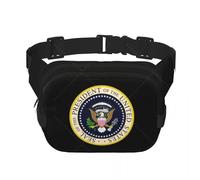 QIOEURYU Forfaits de voyage Sceau du Président des États-Unis Sac à dos tendance Corps croisé Sac à taille double couche carré Accessoires de voyage et d’entraînement Cadeaux