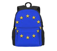 QIOEURYU Loisirs Sacs à dos Europe J’aime l’Union européenne Drapeau de l’UE Garçons Filles Étudiants Sacs à dos de voyage Sac à bandoulière Cadeaux de vacances en plein air