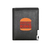 QIOEURYU Portefeuille classique Birdie King Burger Design de restaurant Affaires Hommes décontractés Élégant Simple Pratique Stylé Imprimé pour hommes et femmes