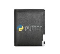 QIOEURYU Portefeuille pour hommes Femmes Python conception de langages de programmation symbole de codage développement logiciel Affaires Hommes décontractés Simple Pratique PU