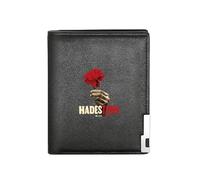 QIOEURYU Portefeuille pour hommes Hadestown : Le mythe La comédie musicale Une affiche théâtrale captivante montrant une main tenant une fleur Business Casual Elegan Holiday Gifts
