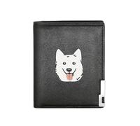 QIOEURYU Portefeuille pour hommes Visage de chien mignon Imprimé graphique supérieure pour hommes design décontracté stylé parfait pour mon Boyfrien PU