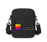 QIOEURYU Sac à bandoulière Épaule unique Bloc de couleur ondulé élégant police blanche Hommes Femmes Dessin animé Film Impression Design Unisexe Loisirs En plein air