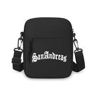 QIOEURYU Sac à bandoulière simple épaule San Andreas gothique police blanc Hommes Femmes Dessin animé Film Impression Design Unisexe Cadeaux de vacances