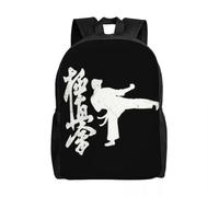 QIOEURYU Sac à dos Arts Martiaux Kyokushin Karaté pour femmes hommes Imperméable à l’eau Collège École Sac de combat Imprimer des cartables Loisirs Cadeaux de vacances en plein air