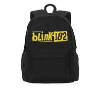 QIOEURYU Sac à dos Blink 182 Punk Smile Garçons Filles Bookbag Étudiants Sacs d’école Dessin animé Enfants Sac à dos de voyage Sac à dos à bandoulière Loisirs en plein air Cadeaux de vacances