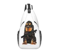 QIOEURYU Sac à dos Cocker Spaniel - Cocker anglais Spaniel Mignon Chiot Chien Sac de poitrine Hommes Sling Bandoulière Sac de poitrine Sac à bandoulière Loisirs Extérieur Cadeaux de vacances