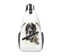 QIOEURYU Sac à dos Cocker Spaniel Sac de poitrine Hommes Sling Bandoulière Sac de poitrine Voyage Randonnée Sac à bandoulière Loisirs Cadeaux de vacances en plein air