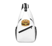 QIOEURYU Sac à dos comme un sac de poitrine de hamburger Hommes Sling Bandoulière Sac de poitrine Voyage Randonnée Sac à bandoulière Loisirs Cadeaux de vacances en plein air
