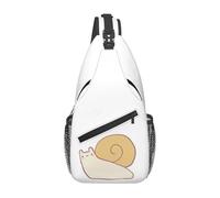 QIOEURYU Sac à dos escargot dessin sac de poitrine Hommes Sling Bandoulière Sac de poitrine Voyage Randonnée Sac à bandoulière Loisirs Cadeaux de vacances en plein air