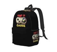 QIOEURYU Sac à dos Gaming Controller I Keep It Classic Étudiant Garçons Filles BookBag Enfants École Sac à bandoulière pour hommes Femmes Cadeaux de vacances