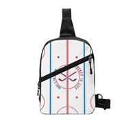 QIOEURYU Sac à dos Hockey Is Life Rink Chest Bag Men Sling Crossbody Chest Bag Voyage Randonnée Sac à bandoulière Loisirs en plein air
