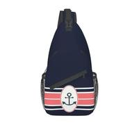 QIOEURYU Sac à dos Marine Design Sling Chest Crossbody Bag Hommes Casual Voile Marin Épaule pour la randonnée Loisirs Cadeaux de vacances en plein air