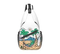 QIOEURYU Sac à dos Mode Plage Surf Bandoulière Sling Hommes Surf Rider Épaule Sacs de poitrine pour Voyage Cyclisme Loisirs Cadeaux de vacances en plein air