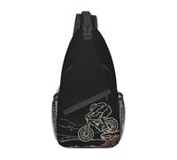QIOEURYU Sac à dos Mountain Biker Vélo Sling Bandoulière Hommes Personnalisé Vélo Cavalier Sac de poitrine pour le cyclisme Camping Loisirs Cadeaux de vacances en plein air