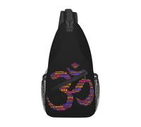 QIOEURYU Sac à dos Om Namah Shivaya Chest Bag Hommes Sling Bandoulière Voyage Randonnée Sac à bandoulière Loisirs Cadeaux de vacances en plein air