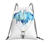 QIOEURYU Sac à dos, Parachutisme, Parachutisme, Parachute, Parachutisme. Aquarelle Casual Portable Cordon De Serrage Sacs Chaussures Sac Livre Sacs Homme Femme Loisirs En plein air