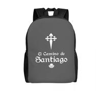 QIOEURYU Sac à dos personnalisé Camino De Santiago De Compostela Shell Saint Femmes Hommes Mode Bookbag pour Collège Sacs D’école Loisirs En Plein Air