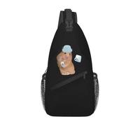QIOEURYU sac à dos signe de paix hamster avec appareil photo sac de poitrine hommes Sling bandoulière sac de poitrine voyage randonnée sac à bandoulière loisirs en plein air cadeaux de vacances