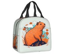 QIOEURYU Sac à Main Personnalisé géant Cavy Capybara Collage Sac À Lunch Femmes Glacière Portable Boîte à Lunch Isolée Thermique Pour Travail Stor Loisirs Confort Cadeaux de Vacances