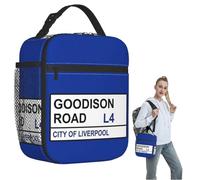 QIOEURYU Sac unisexe classique équipe de football Goodison Road Street Sign sacs à lunch isolés pour femmes Boîtes de nourriture étanches Boîte à lunch thermique fourre-tout extérieur