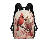 QIOEURYU Sacs à dos Cardinal du Nord Peinture Escolier Imprimé Cartable 17 Pouces Retour À L’école 17 Pouces Loisirs Scolaires Cadeaux de Noël En Plein Air