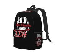QIOEURYU Sacs à dos Delta Theta Sorority Étudiant Garçons Filles BookBag Enfants Sac d’école Ordinateur Sacs à bandoulière pour hommes femmes Loisirs en Plein Air Cadeaux de Vacances