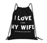 QIOEURYU Sacs à dos Disc Golf Golf Lover Multifonction Portable Sacs à cordon Sacs de sport BookBags pour homme femme étudiants loisirs en plein air Cadeaux de vacances