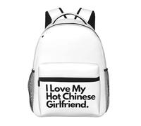 QIOEURYU Sacs à dos J’aime ma petite amie chinoise Garçons Filles Cartable pour enfants Sacs d’école pour enfants Sac à bandoulière Grande capacité Loisirs Cadeaux de vacances en plein air