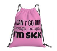 QIOEURYU Sacs à dos Je ne peux pas sortir Im Sick Sacs à cordon portables multifonctions Sacs de livres de sport pour les étudiants de voyage Loisirs Cadeaux de vacances en plein air