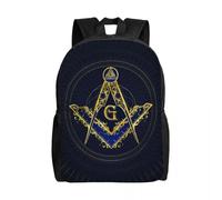 QIOEURYU Sacs à dos Loisirs Plein air Personnalisé Franc-maçon Mauvais œil Symbole Voyage Hommes Femmes École Ordinateur portable Maçonnique Collège Étudiant Cadeaux de vacances