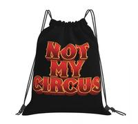 QIOEURYU Sacs à dos Pas mon cirque en rouge Multi-fonction Portable Cordon de serrage Bundle Poche Chaussures Sac Livre Sacs Pour Homme Femme École Loisirs En plein air Cadeaux de vacances