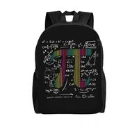 QIOEURYU Sacs à dos personnalisé symbole du jour Pi avec équations mathématiques Sac de mode pour l’école universitaire Nerd Geek Science Teacher Bags Loisirs Cadeaux de vacances en plein air