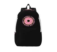 QIOEURYU Sacs à dos pour hommes femmes Donut Stress Faites simplement votre mieux Simple et élégant Sac en toile Sac Loisirs Cadeaux de vacances en plein air