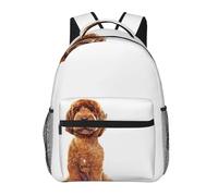 QIOEURYU Sacs à dos Sac de voyage pour hommes Femmes Filles Étudiants Goldendoodle Golden Doodle Labradoodle Chiot mignon Chien Spacieux Un Personnaliser Loisirs décontractés
