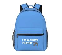 QIOEURYU Sacs à dos Sac de voyage pour hommes femmes filles étudiants JE SUIS UN JOUEUR XBOW - CR (Bleu) Tendance Un Personnaliser Décontracté Loisirs Cadeaux de vacances en plein air